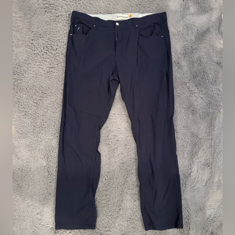 Tailor Vintage Navy Blue Chinos Modern Style - 38x30